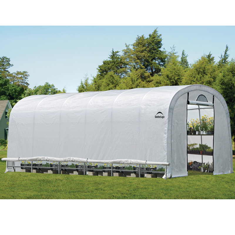 ShelterLogic GrowIT Heavy Duty 12 ft. x 24 ft. Round Greenhouse Wayfair